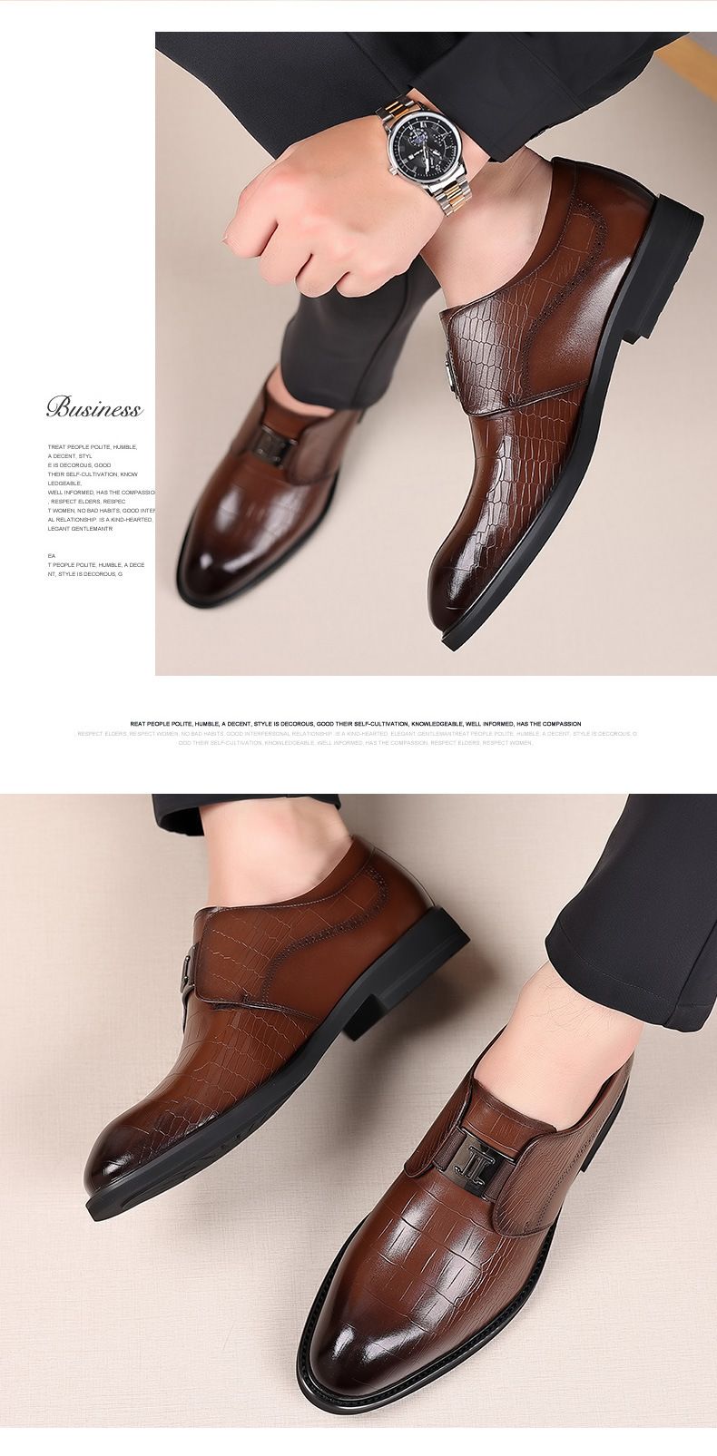 Herren Business-Kleid Schuhe Leder Britische Freizeitschuhe Herren spitze Rindsleder Schuhe Hochzeitsschuhe_voghion.com