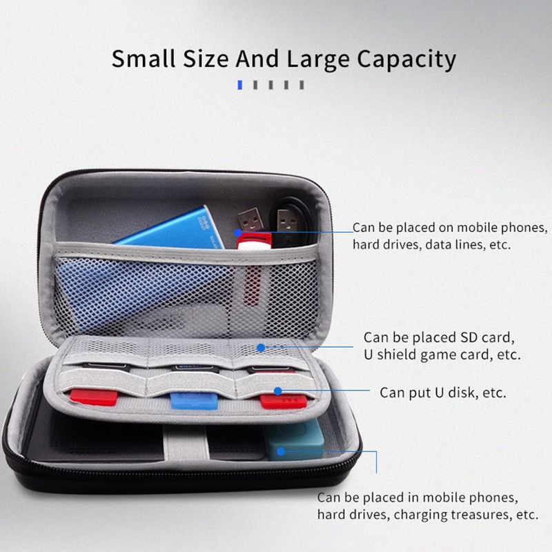 2.5Inch Hard Disk Drive Protective Case Power Bank USB Cable Charger Storage Bag_voghion.com