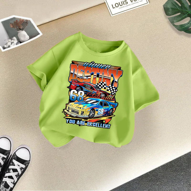 Kid's Clothing Boys and girls short sleeved T-shirt summer wear 2024 new children's thin summer tops boys casual western style half sleeved_voghion.com