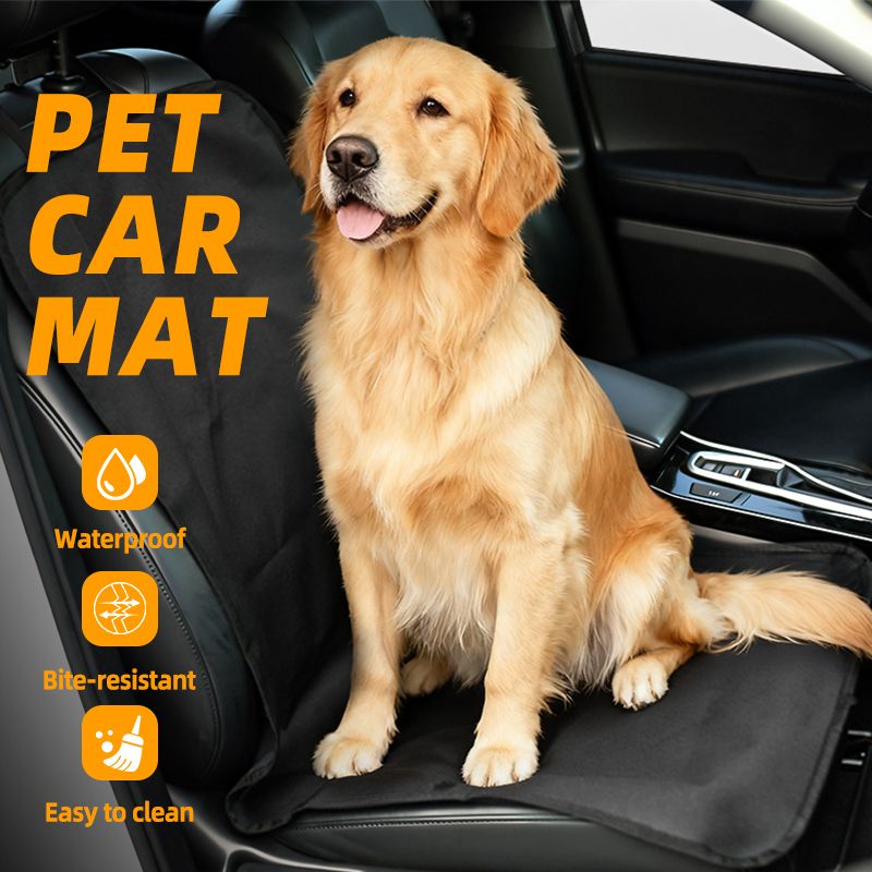 Wasserdichte Autositzbezug-Schutzmatte für Haustiere, langlebige Reisehängematte für den Rücksitz, für Hunde und Katzen, universelle Passform_voghion.com