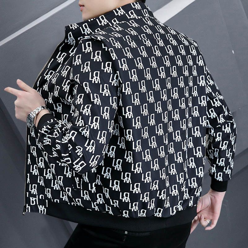 Veste à col montant fine pour homme, adaptée à toutes les saisons, nouvelle collection printemps 2025, manteau d'automne pour homme mature et stable_voghion.com