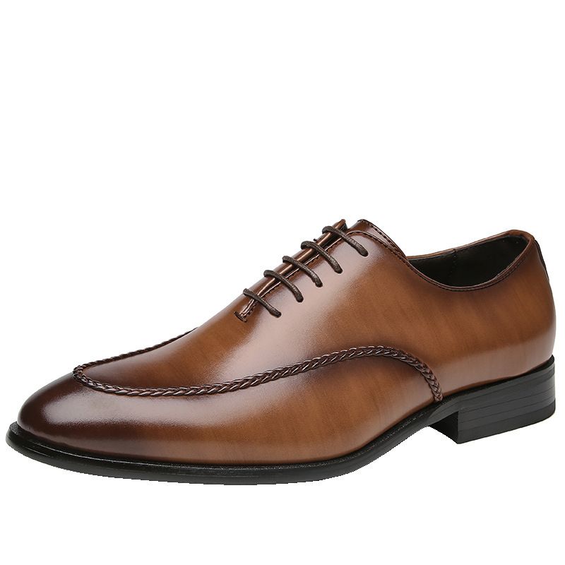 TerraStride 2025 Nouvelles Chaussures de Ville en Cuir pour Hommes Style Britannique Jeunesse Bureau Gentleman Oxford Derby_voghion.com