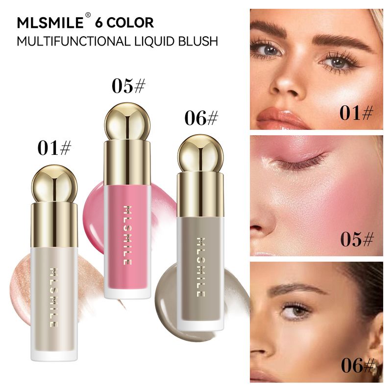 MLSMILE Lippen- und Wangenpuder mit doppeltem Verwendungszweck, universelle Feuchtigkeitsversorgung, multifunktional, natürliche Gesichtsreparatur, Highlight-Flüssigpuder_voghion.com