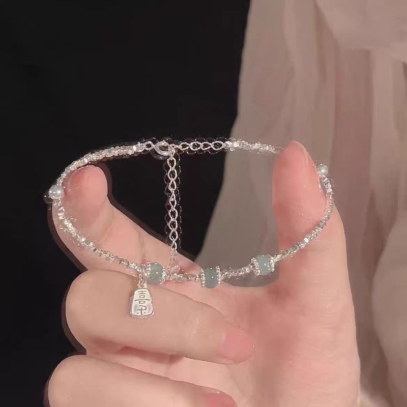 style Joyful Text For Women, Small And Exquisite 2024 New Light Design, High End Chinese Style Bracelet_voghion.com