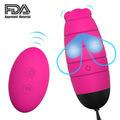 Vibromasseur Bluetooth rechargeable par USB 2018, télécommande sans fil, pour femme, jouet sexuel vibrant_voghion.com