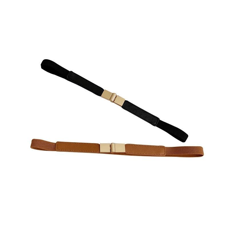 High-end mode veelzijdige jurk accessoire denim taille elastische band dames dunne riem_voghion.com