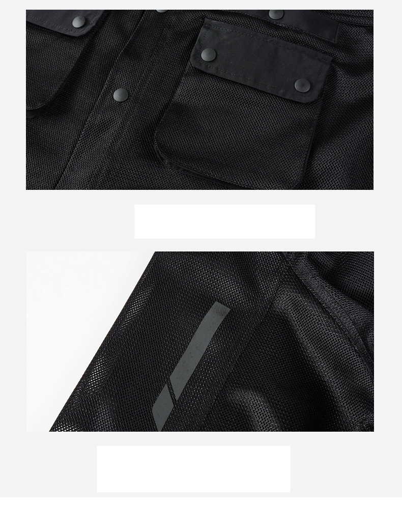 Motorradjacke für Herren Frühling und Sommer Mesh atmungsaktiv Anti-Fall große Größe Pendler Motorradbekleidung neu_voghion.com