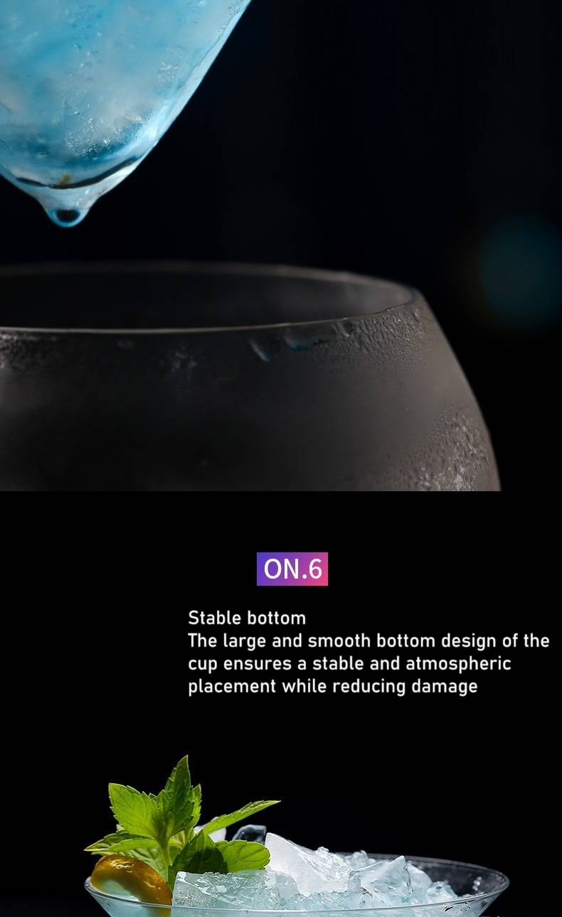 Tazza da cocktail Tazza da cocktail creativa in vetro trasparente con base a cintura triangolare_voghion.com