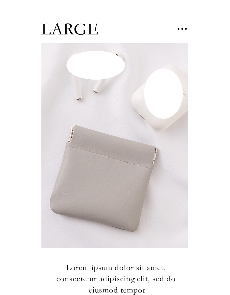Bolsa de couro para armazenamento de estilhaços, almofada de ar portátil para batom, fone de ouvido, bolsa para armazenamento de chaves, cosméticos simples_voghion.com