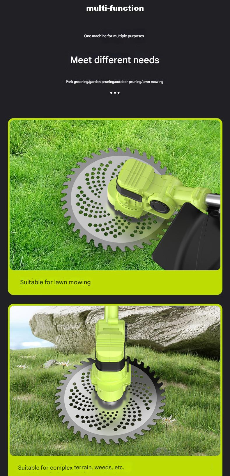 DaVKing Electric Lawn Mower Lithium Battery Lawn Mower New Household Small Rechargeable Lawn Mower Wireless Portable_voghion.com