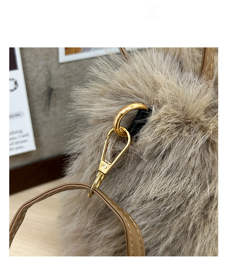 Borse da donna di alta qualità, autunno e inverno, nuova borsa a tracolla in peluche di volpe di grande valore, con grande capacità, stile semplice e versatile._voghion.com