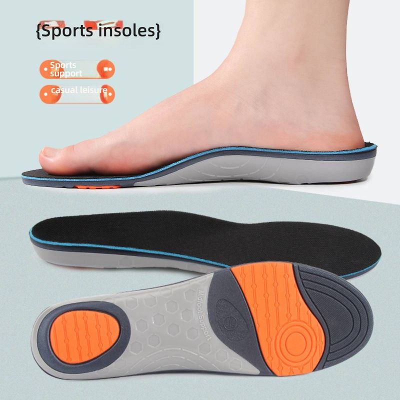 Einlegesohlen mit Fußgewölbestütze bei Plattfüßen und Überpronation – Gepolsterte orthopädische Schuheinlagen für Damen und Herren (Grau/Schwarz, Größen 35–46, Ganzjahresmodell)_voghion.com