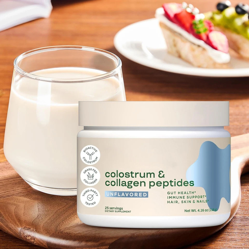 Calostro bovino en polvo de Bloom Nutrition para la salud intestinal, el sistema inmunitario y el cabello_voghion.com