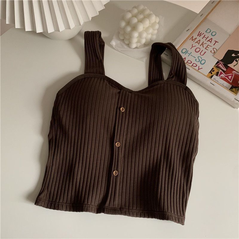 Damenbekleidung Schöner Rücken Kleine Sling Chic Weste Damen Herbst Süße Kühle Dünne Oberbekleidung Neuer Stil Mit Brustpolster Bottoming Top_voghion.com