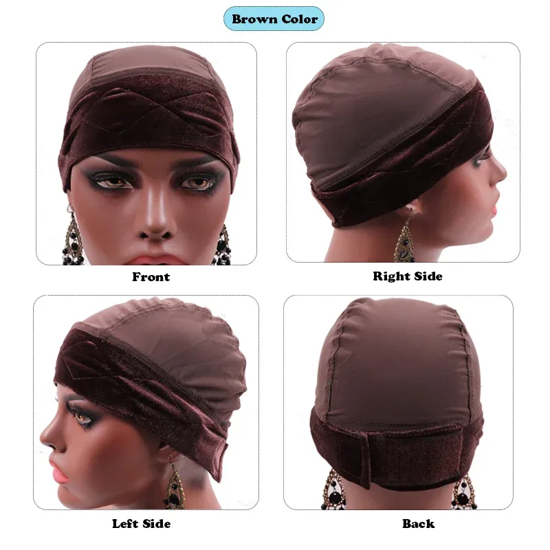 Breathable Wig Grip Cap Velvet Wig Caps Hair Protective_voghion.com