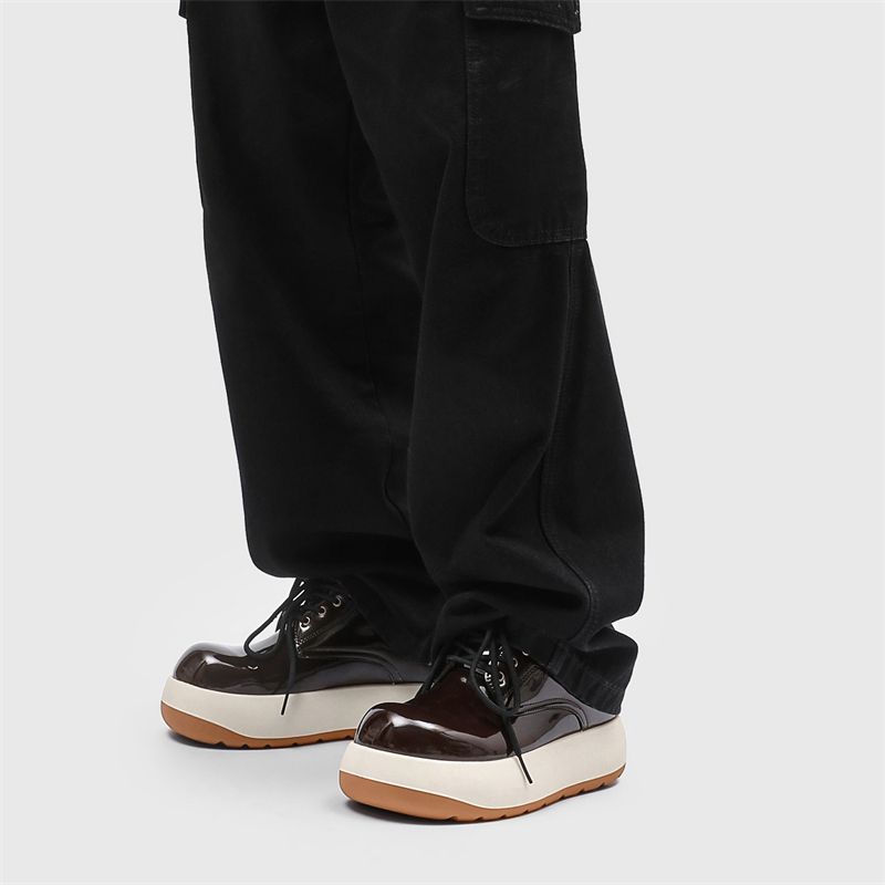 Nouvelles chaussures de printemps en cuir pour hommes, bottes Martin montantes rehaussantes pour hommes_voghion.com