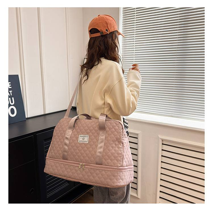 Designer fashion luggage Men's short-distance portable travel bag Women's multi-functional dry wet separation waterproof sports fitness bag_voghion.com