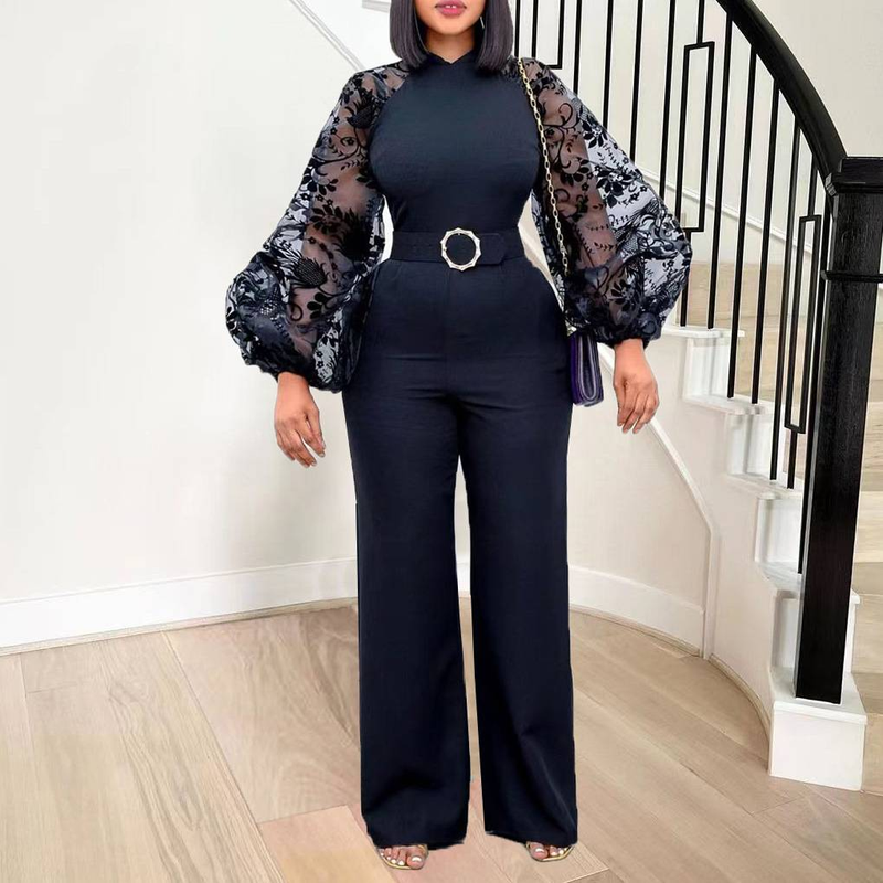 Mesh Jumpsuit Women White Overalls Party Lace Rompers New In Bodysuit One Piece Long Sleeve Summer Long Pants Y2k Spring Work_voghion.com
