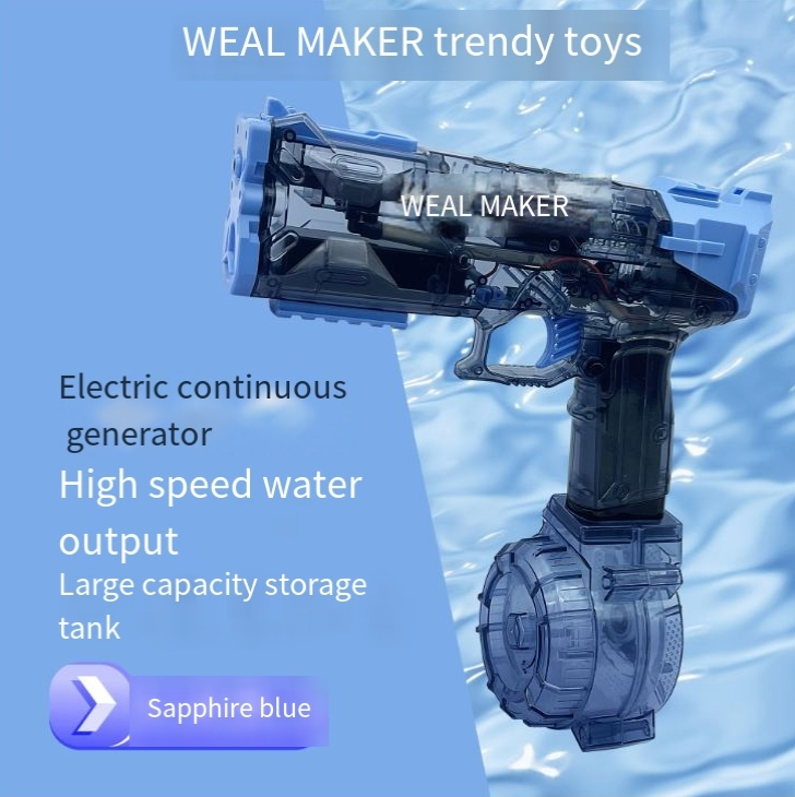 Pistola de agua eléctrica con explosión de hielo, juguete de gran capacidad para niños, juego de agua junto al mar, pistola de agua automática con ráfaga, pistola de agua de pulso_voghion.com