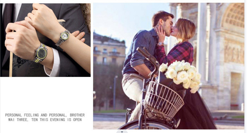 Set di orologi da polso per coppie, orologio da uomo e da donna, orologio al quarzo impermeabile_voghion.com