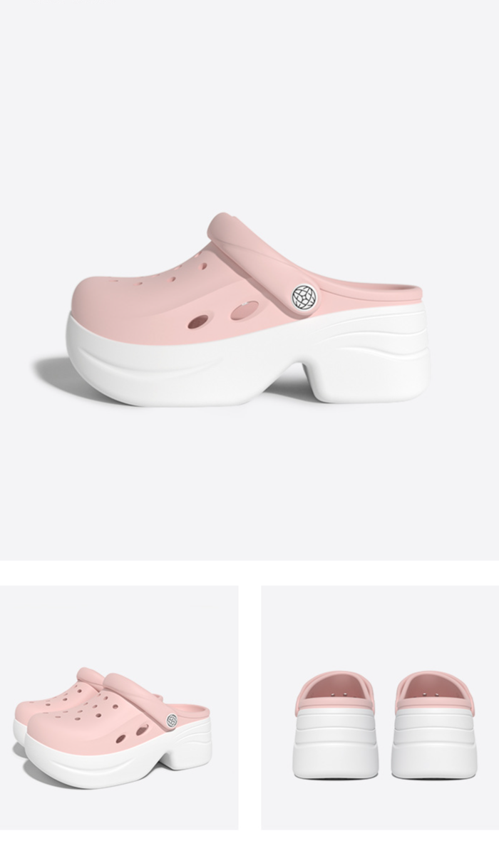Chaussures à talons hauts pour petites filles, chaussures d'été rehaussantes pour femmes à semelles épaisses, chaussures d'extérieur polyvalentes, sandales à bout fermé DIY_voghion.com