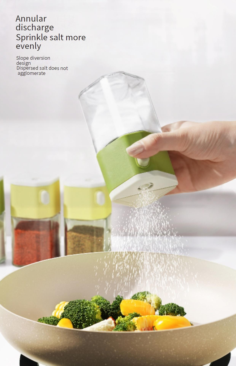 Dual Purpose Salt Seasoning Jar Bottle Kitchen Household Seasoning Bottle Salt Jar Cumin Seasoning Bottle Glass Chili Spice Jar_voghion.com