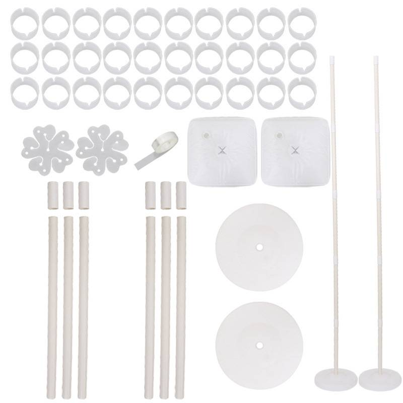 Kit de base de suporte de coluna de água de PVC para festas de aniversário, casamentos e eventos - opções de altura de 1,5 m/1,2 m/0,9 m_voghion.com