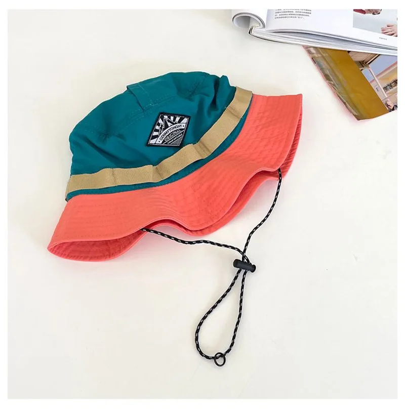 Summer Outdoor Color Blocked Quick Drying Foldable Fisherman's Hat Color Blocked Thin Mountaineering Leisure Sunshade Hat_voghion.com