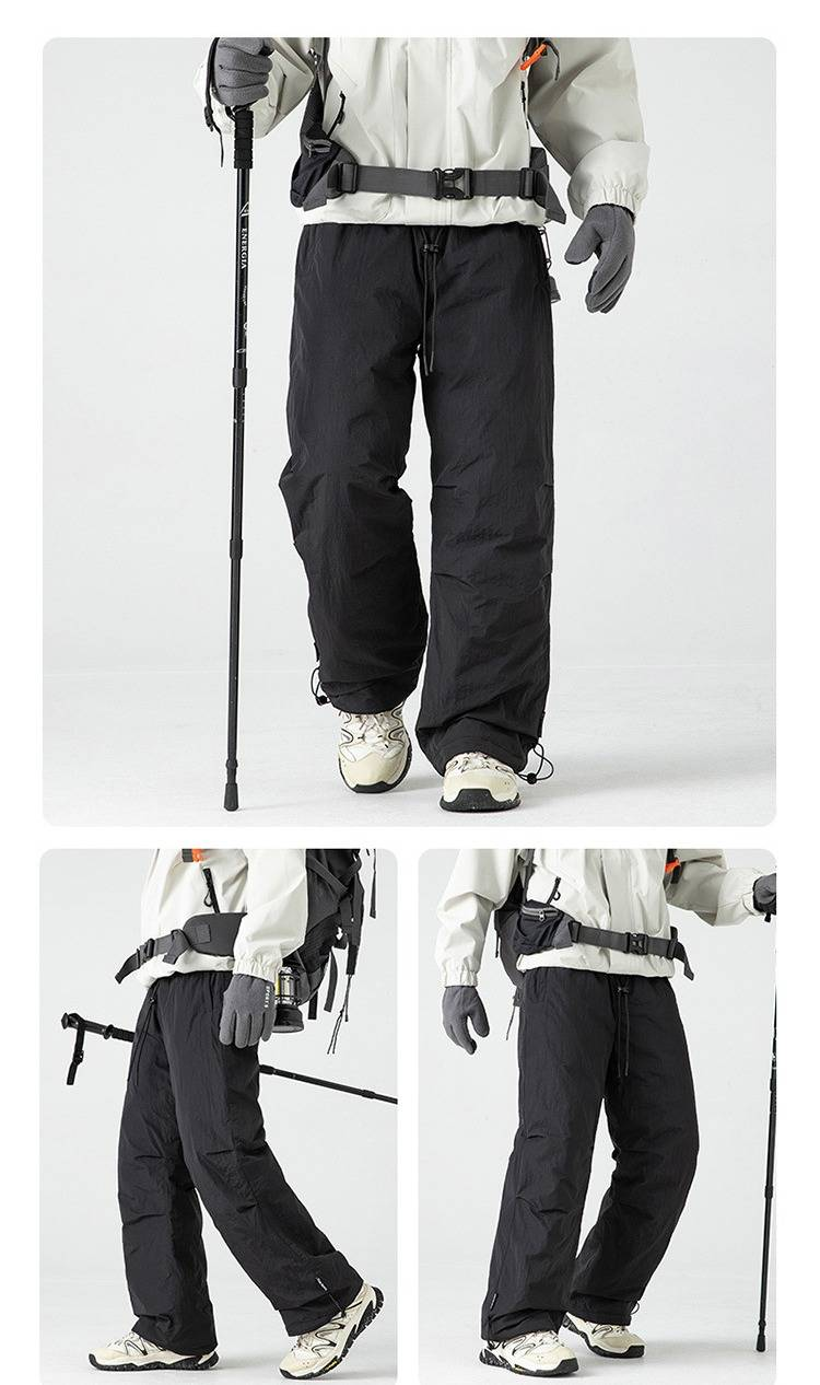 Pantaloni termici invernali da uomo in piuma - Tuta antivento in softshell, spessa imbottitura in piumino d'anatra (36 g-50 g), pantaloni da sci e da esterno per il freddo_voghion.com