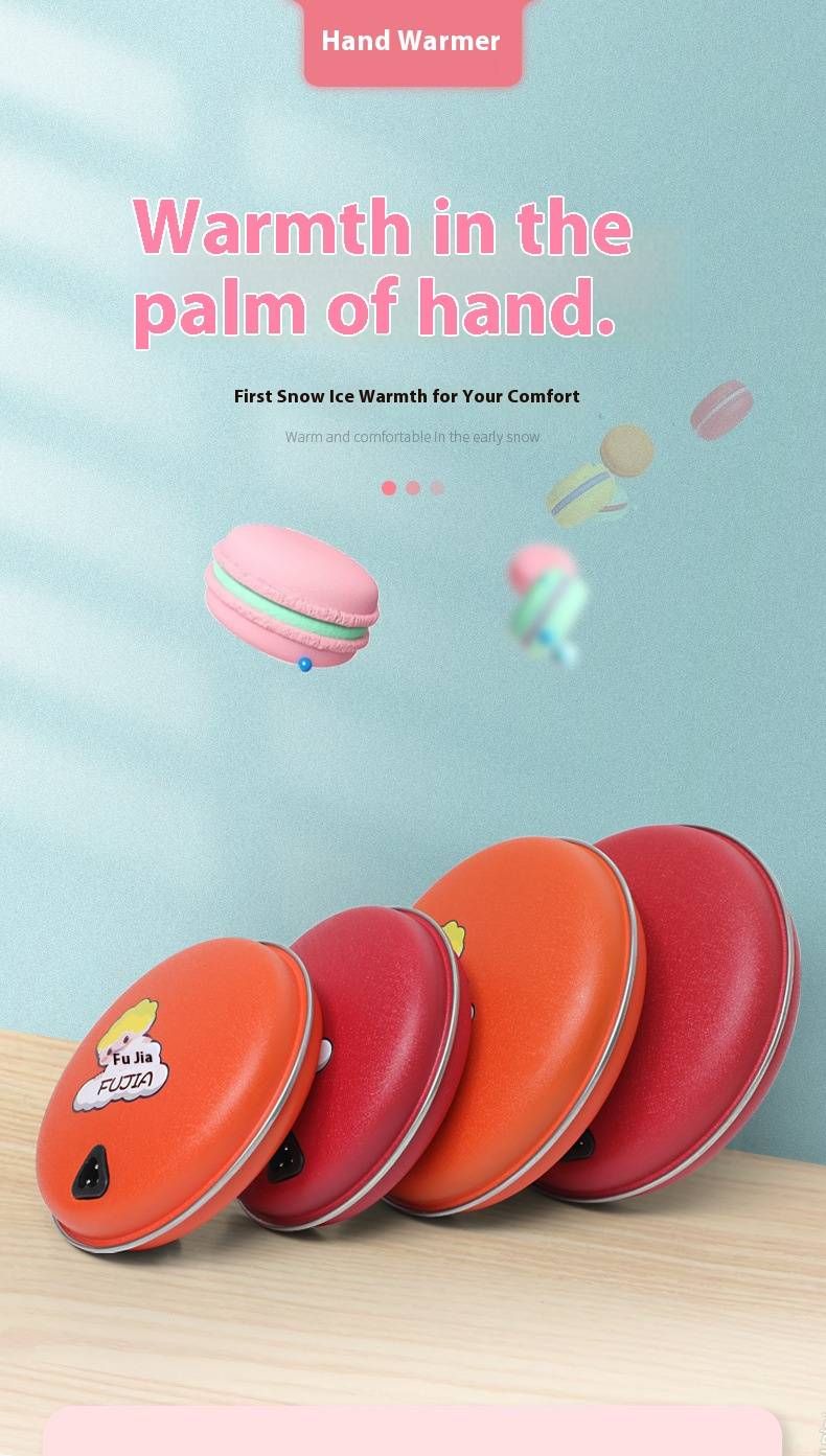 Ceramic Heating Hand Warmer - 220V USB Rechargeable, 420W Fast Warmth, Compact & Portable For Home/Outdoor Use (Red/Orange, M/L Size)_voghion.com