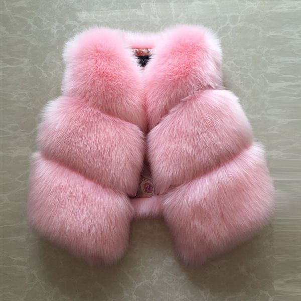 Weiche Kunstpelzweste für Kinder – gemütliche Oberbekleidung für Winter und Herbst, stylische Pufferjacke für Jungen und Mädchen, warme Weste mit Fleecefutter und Druckknöpfen_voghion.com