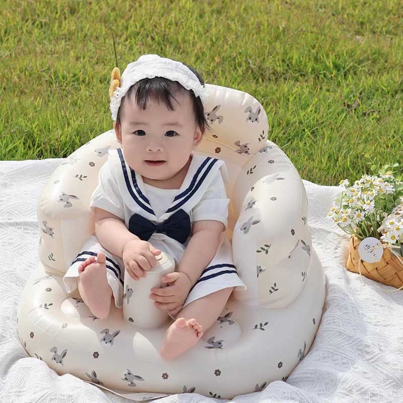 Ins Sgabello da bagno pieghevole portatile per bambini, sedia anti-caduta, sedia da scuola, divano gonfiabile in PVC, sedia da allenamento_voghion.com