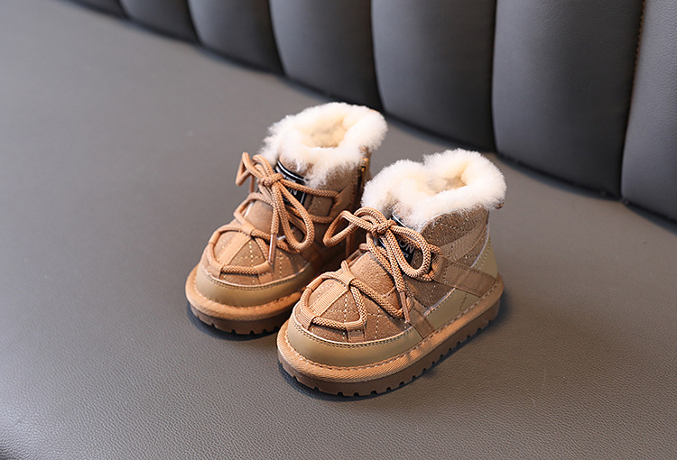 Children's Boots Winter Soft Soled Warm Snow Boots For Girls And Boys Low Top Cotton Boots For Boys_voghion.com