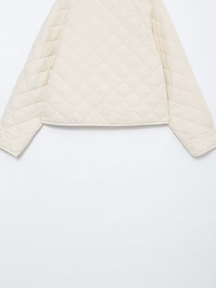 Cappotto imbottito TRAF ZR Nuovo in Capispalla Fiocco Beige Corto Parka da neve Elegante Cappotto da donna di lusso Cappotti invernali caldi da donna_voghion.com