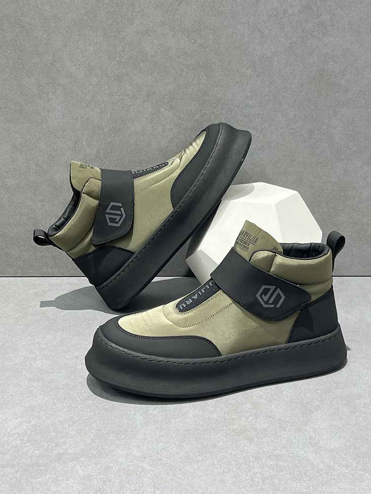 Chaussures épaisses en polaire, chaudes, légères et confortables, bottes en coton résistant au froid du Nord-Est, pour homme_voghion.com