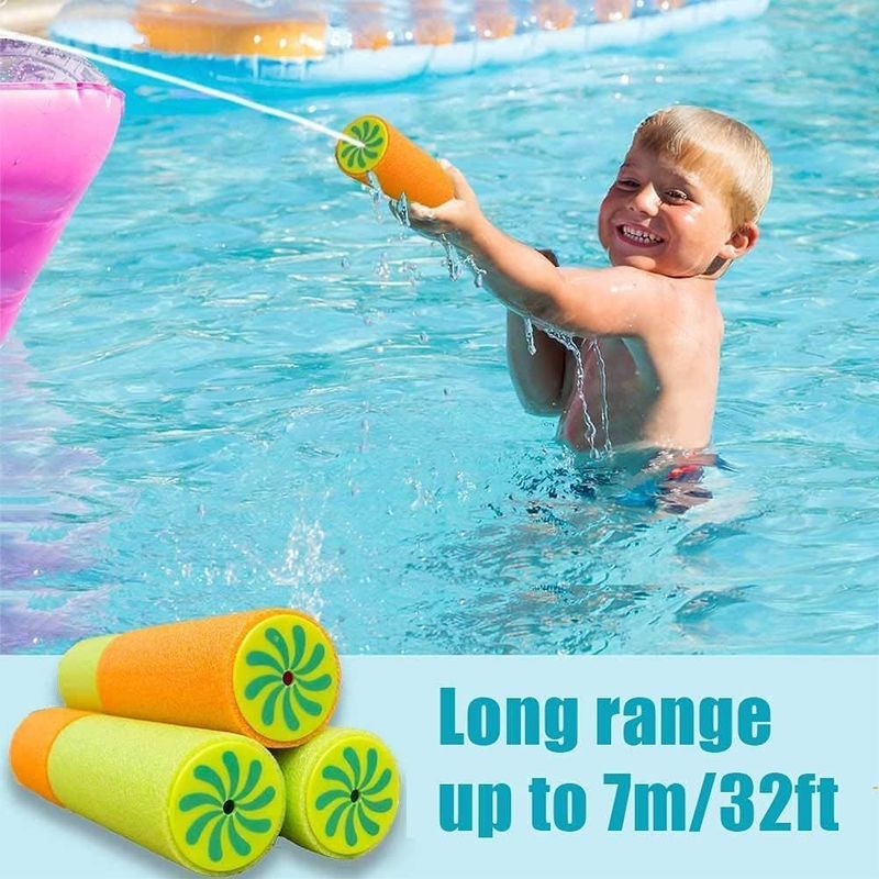 Wasserpistole aus Schaumstoff zum Ziehen und Sprühen – EVA-sichere Wasserpistole für Kinder zum Spielen am Strand, im Pool und im Freien (21,5 cm/33 cm/38 cm)_voghion.com