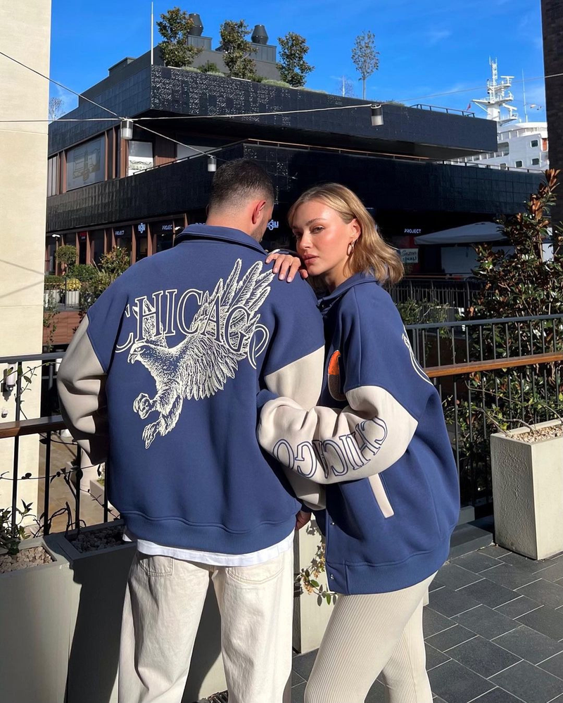 Damen-Sweatshirt, bedruckt, Strickjacke, langärmelig, Paar, Baseball-Uniform, Männer und Frauen gleich_voghion.com