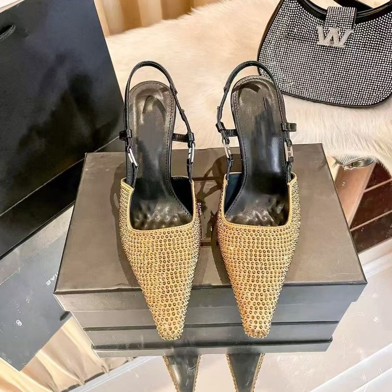 26xx Correct Logo 1 Correct Logo 1 Sandali Shulin in metallo con cinturino singolo, punta chiusa, punta a punta, stiletto sottile, tacco a spillo ..._voghion.com