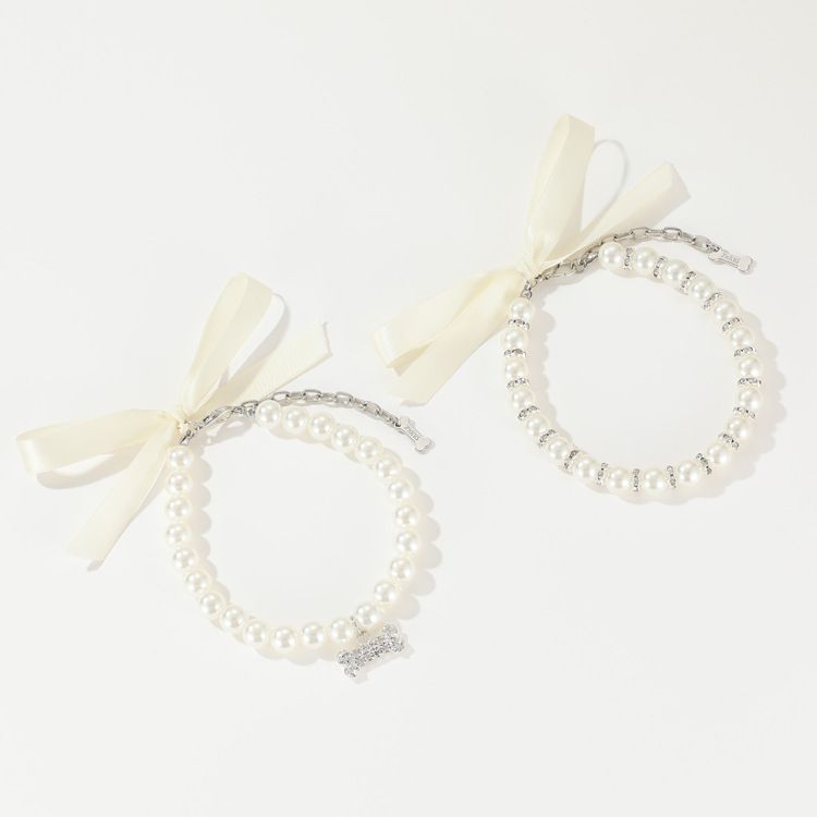 Zhous Pet Supplies Guinzaglio per gatti Collana di perle Collare per cani di piccola e media taglia Anello per il collo Accessori_voghion.com