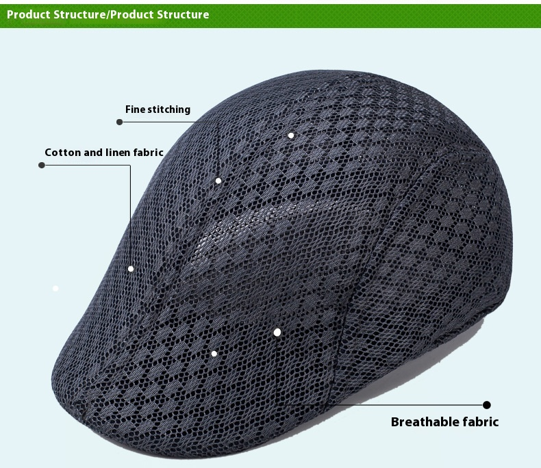 Sol sommer åndbar andepunge udhulet ensfarvet barethat, solbeskyttelse, herre- og damehat i net_voghion.com