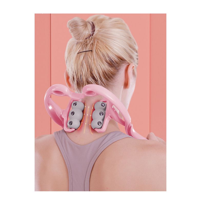 Magnetic Therapy Manual Clamp Relaxing Device Multifunctional Home Roller Kneading Shoulder And Neck Massager_voghion.com
