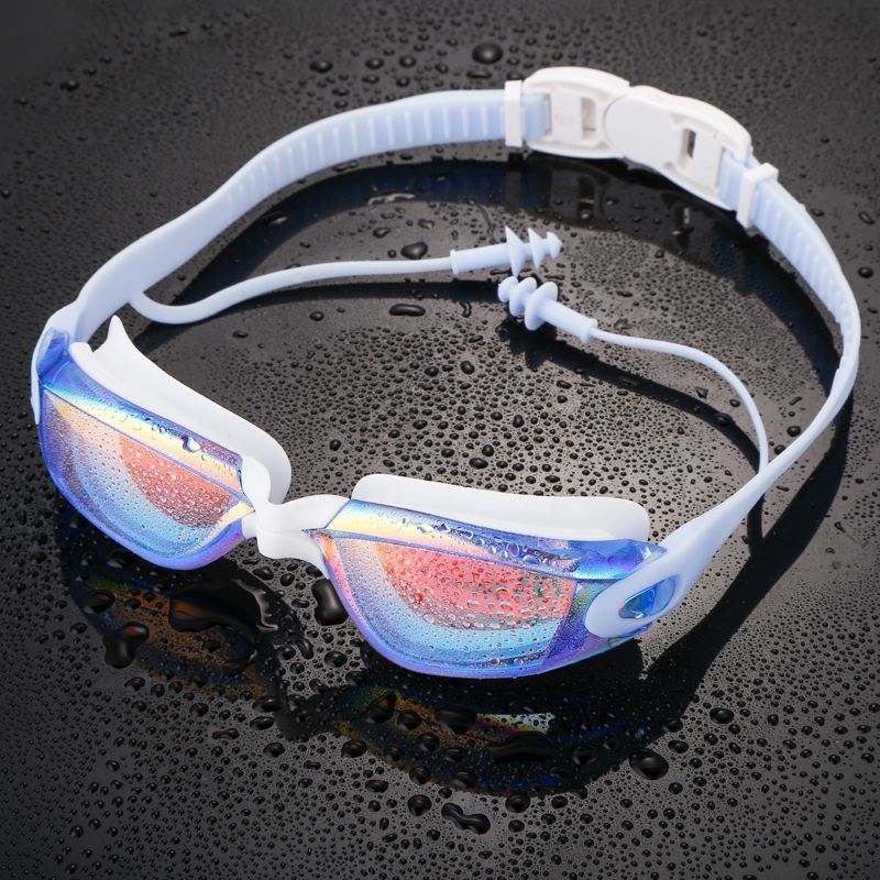 New Colorful Lens Prescription 150-800 Degrees Optional Small Frame HD Waterproof Anti-Fog Swimming Goggles_voghion.com