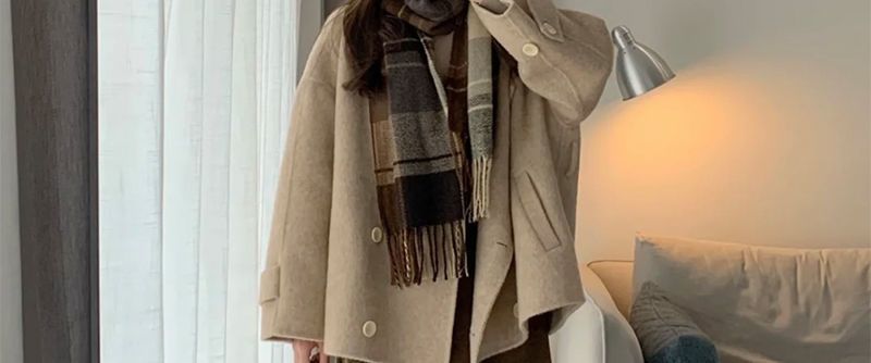 Dames trenchcoat van wolmix, oversized, dubbelrijs, Audrey Hepburn-stijl, jas voor de herfst en winter, warm, verdikt, casual, elegant, petite, vriendelijk_voghion.com
