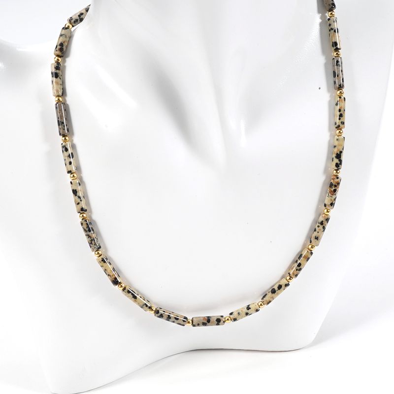 Cross Turquoise Natural Stone Necklace Clavicle Necklace Female Stacking High End Cool Style Kendall Same Necklace_voghion.com