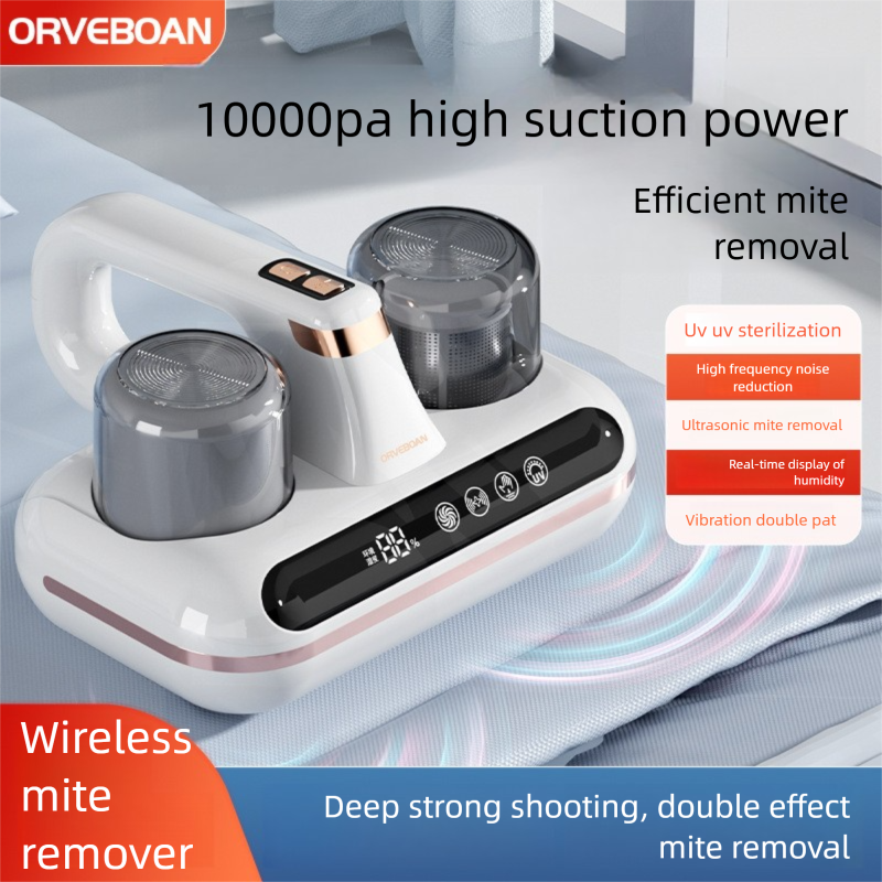 Aspirapolvere UV senza fili 2 in 1 - Aspirapolvere a forte aspirazione per la rimozione degli acari per divani letto e collettore di polvere per sterilizzazione_voghion.com