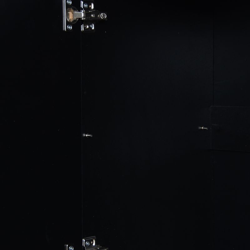 Comode Schwarz 120x79,5cm Con 3 Vasi, Mobili In Metallo E Vetro_voghion.com