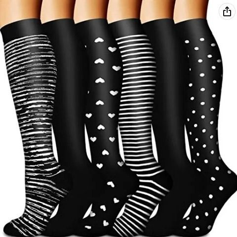 Calzini a compressione lunghi da uomo e da donna, per ciclismo, corsa e maratona, a pressione, per esterni_voghion.com