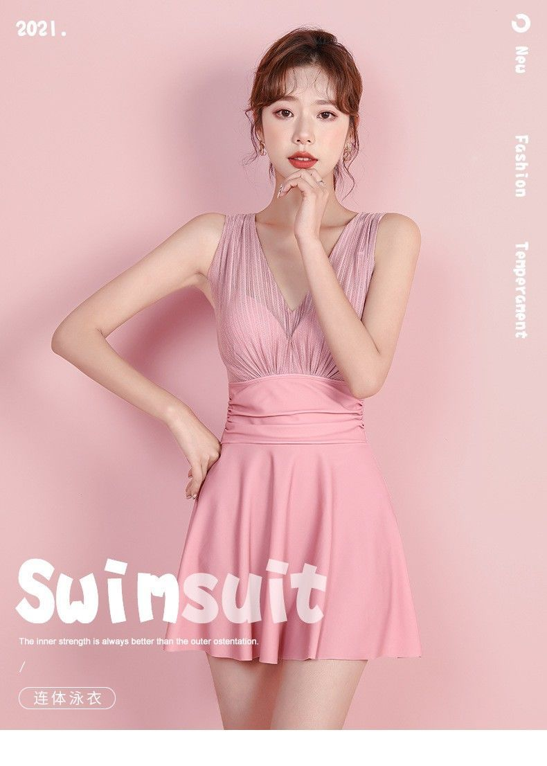 Maillots de bain femmes été 2023 nouveau mince couvrant le ventre robe Style grand conservateur Sexy pur désir maillot de bain à découpe_voghion.com