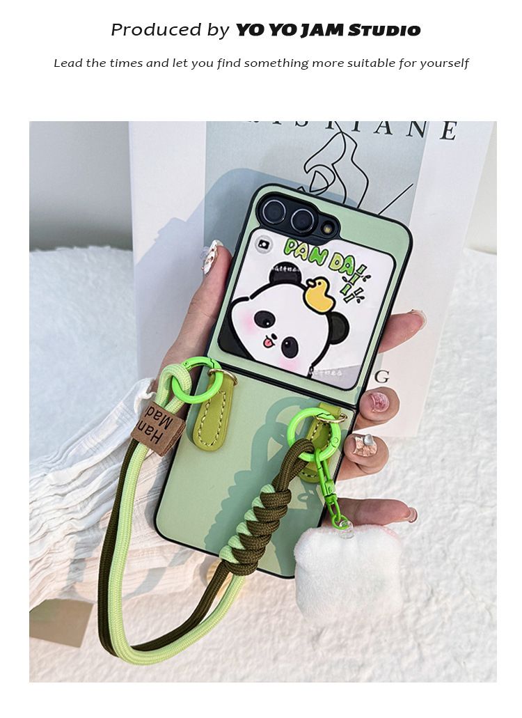 Applicable to Samsung zflip6 women's mobile phone case, simple ZFlip5 creative ZFlip4 rich pendant protective case_voghion.com