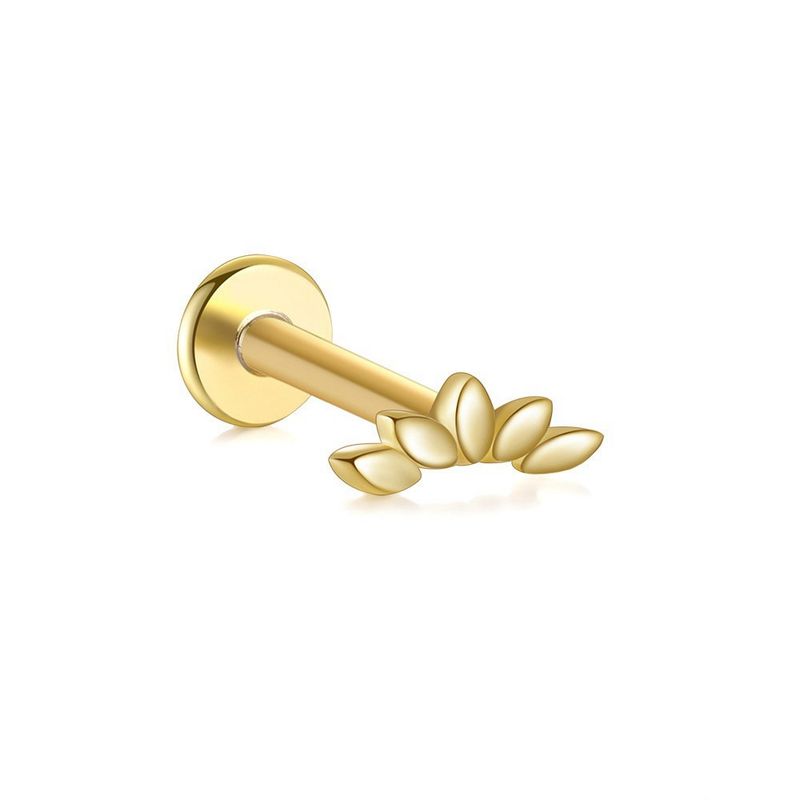 Piercing a testa piatta filettato in acciaio inossidabile 16G con testa di cavallo, stile nuovo, con occhio di cavallo e libellula multidiamante, in vendita calda._voghion.com